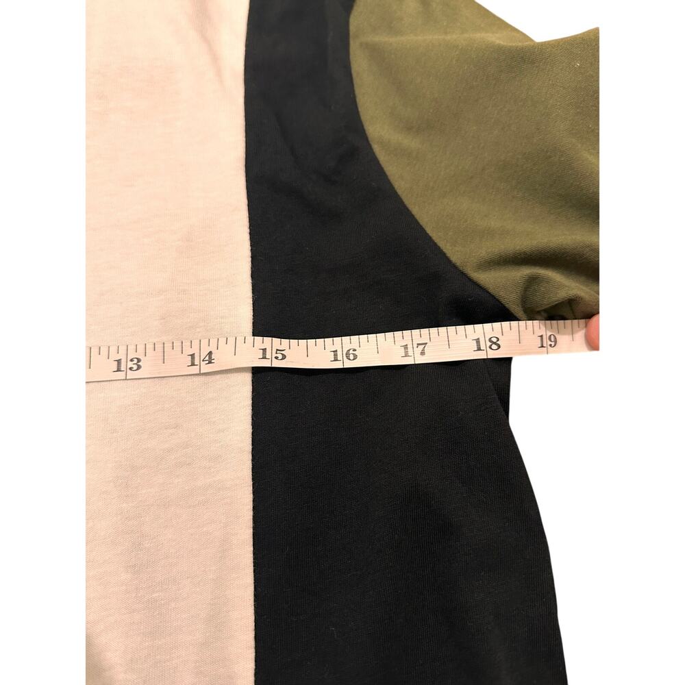 Max Men's Retro "California" Slim Fit T Shirt, Olive Black White Colorblock, S - Picture 5 of 9